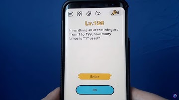 In writing all of the integers from 1 to 199 how many times is 1 used Brain Out