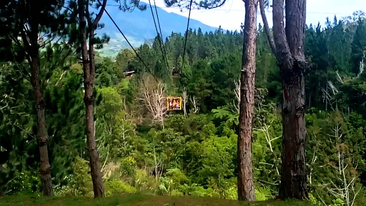 Riding cable car @ Camp sabros 2016