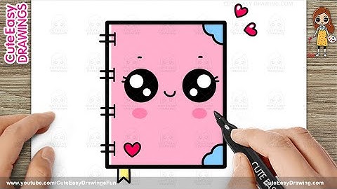 How to Draw a Cute Easy Notebook - Step by Step for Kids And Toddlers