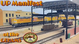HO scale UP Manifest at the @gehamsmodeltrainclub6011