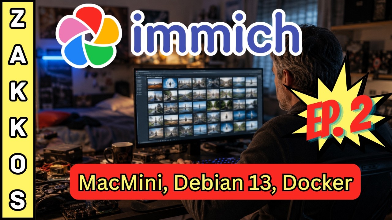 Ep. 2 - Immich open source su Mac Mini 2012: La Migliore Alternativa a Google Photos (con Debian 13)