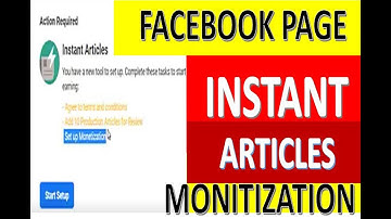 How to setup Facebook page instant article monetization new update by GMMP!