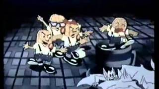 Scary Weetabix advert with bat like things chasing the cartoon weetabix characters about 1983