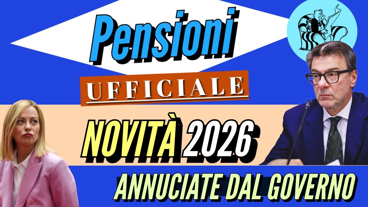 PENSIONI UFFICIALE❗️GRANDI NOVITÀ 2026 ANNUNCIATE DAL GOVERNO‼️  CONFERME: TAGLIO IRPEF & ..