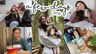 productive days, new hair, grocery haul \/\/ A FEW DAYS IN MY LIFE VLOG