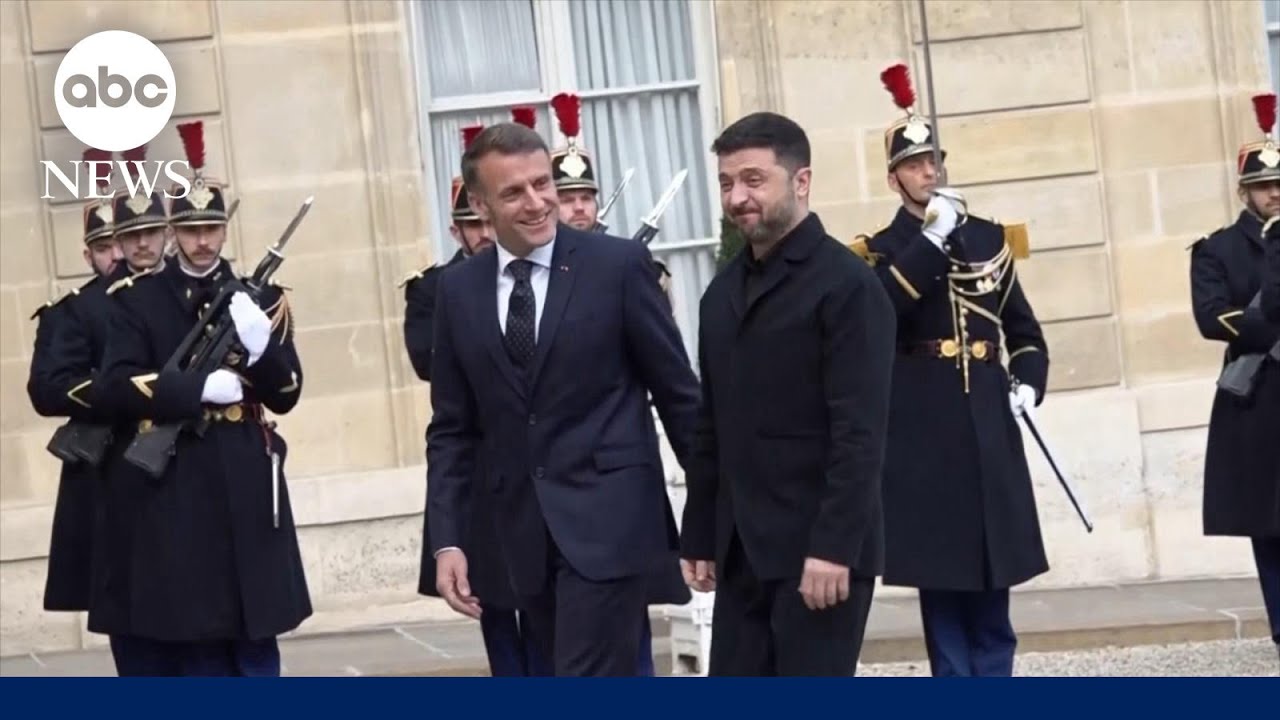 Zelenskyy meets Macron to discuss US-backed peace plan to end war