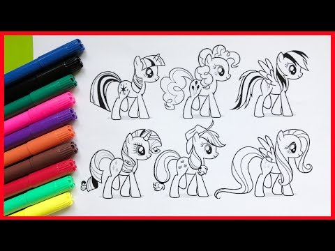 Đồ chơi trẻ em | Tô màu tranh My Little Pony | Bé học màu sắc và học vẽ (Chim Xinh)