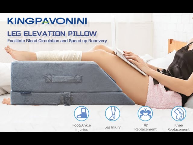 Leg Elevation Pillow for Leg/Knee Surgery Recovery, Memory Foam Leg Pillow  with