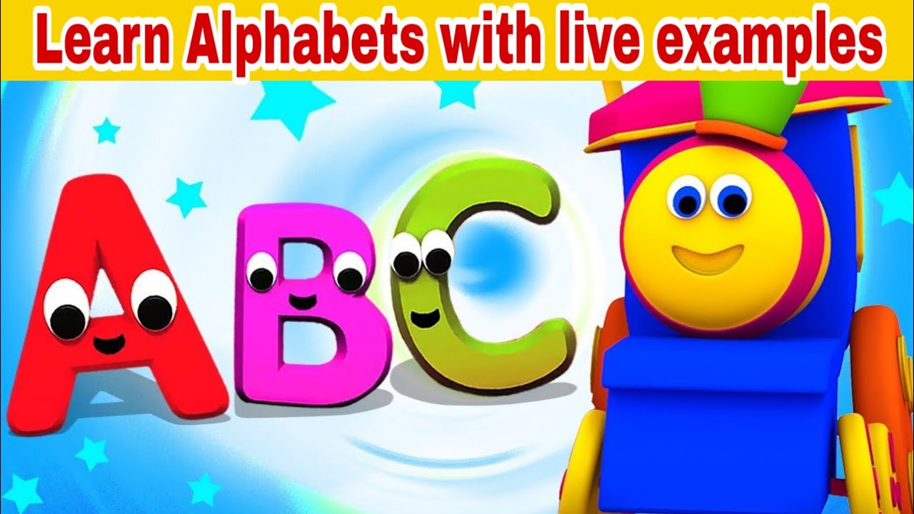 Learn ABC alphabets with live examples|Animated videos with video clips ...