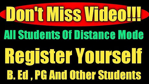 Most Important Update For All Students Of Distance Education Kashmir university. Register Yourself.