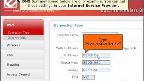 Procedure on how to configure Static Connection in ENHWI 1AN42 using Windows XP
