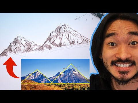 Vídeo: Como Desenhar Montanhas Passo A Passo Com Um Lápis