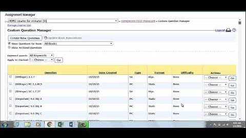 MyLab XL  Create Your Own Questions (static & algorithmic)