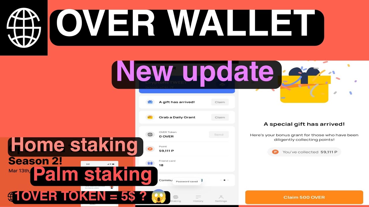 Over Wallet New update | OVER NODE | Palm Home Staking | OVER NETWORK Airdrop | OBT SEASON 2|