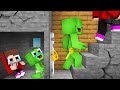 Baby mikey and baby jj were trapped inside a cellar in minecraft maizen