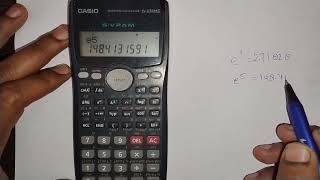 How to calculate e power in calculator