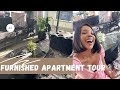 My FURNISHED APARTMENT TOUR!!(LIVING ROOM & KITCHEN TOUR)