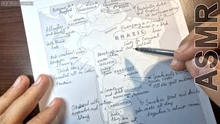 ASMR: Every South American Country Into Just Two Stereotypes | ASMR map tracing & whispers screenshot 3
