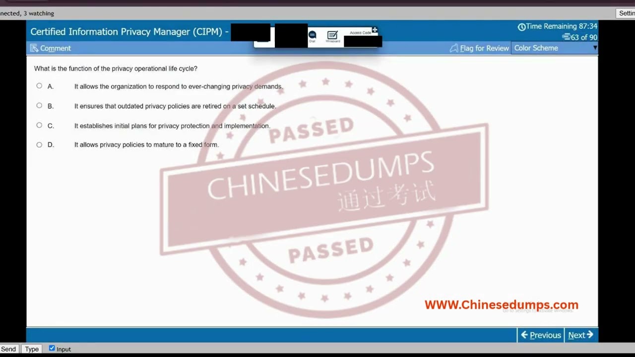AIPP Certified Information Privacy Manager ( CIPM )