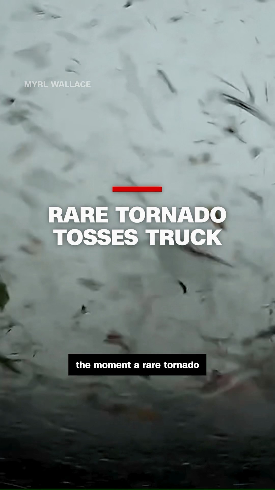 Truck's dashcam captures the moment a rare tornado hit and tossed it