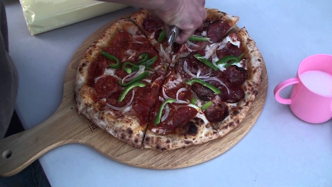 A Half & Half Pepperoni and Salami Pizza