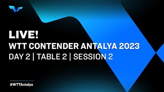 LIVE! | T2 | Day 2 | WTT Contender Antalya 2023 | Session 2