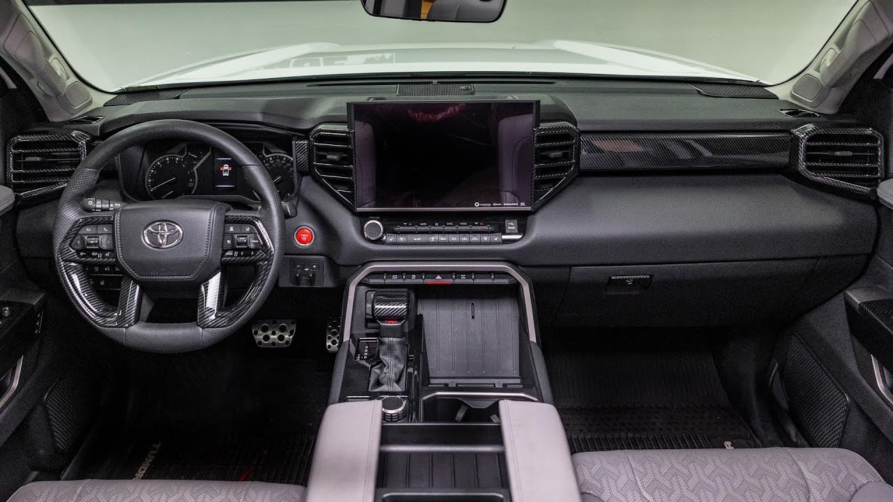 2022 Toyota Tundra Carbon Fiber Interior Update! Dash Steering Wheel