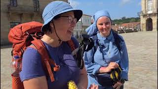 Galicia, Santiago de Compostela - interviews with Camino de Santiago Pilgims1and2