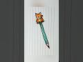 Menggambar pensil motif kucing #menggambar