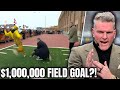 Nuclear Engineer Attempts Pat McAfee's $1 MILLION Field Goal Challenge Live From Michigan...