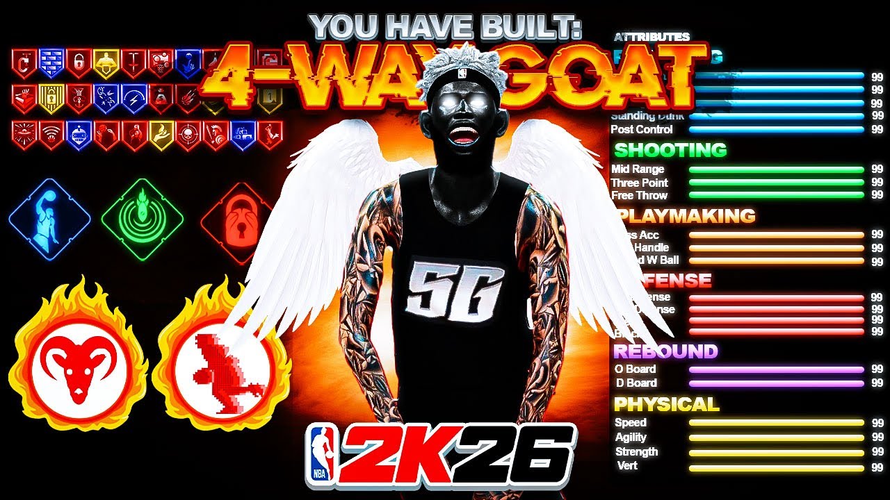 *NEW* 4-WAY GOAT POINT GUARD BUILD is PERFECT in NBA 2K26! BEST GAME ...