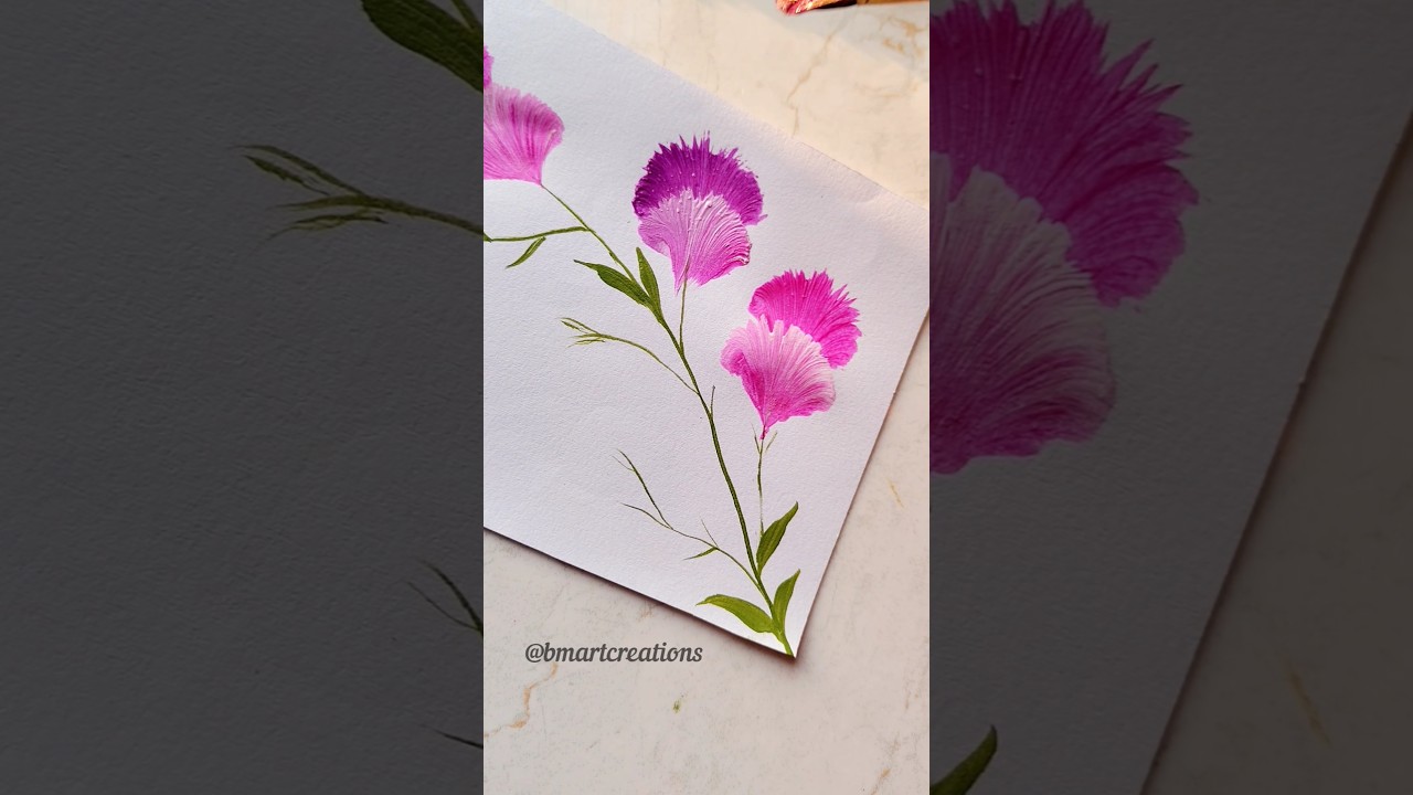 Wow art! 🤯 One stroke painting technique 😱💕