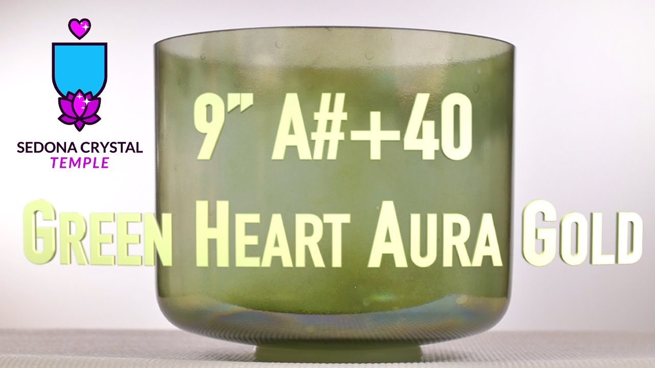 Green Heart Aura Gold Alchemy Crystal Singing Bowl
