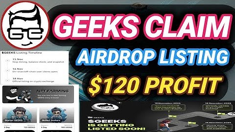 geeks airdrop listing I geeks token claim I geeks airdrop listing price I geeks airdrop withdrawal