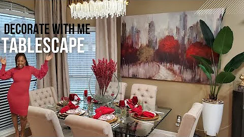 🎄 Decorate with me●ELEGANT TABLE DECOR IDEAS●How to Decorate your Christmas Table with Dollar Tree●