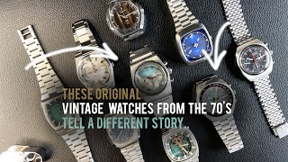 My collection of vintage watches from the seventies that are out of the ordinary.