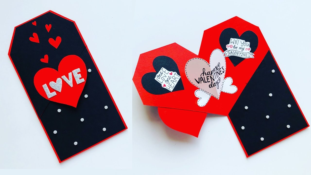 Beautiful Handmade Valentine's Day Card Idea/Diy Greeting Cards For ...