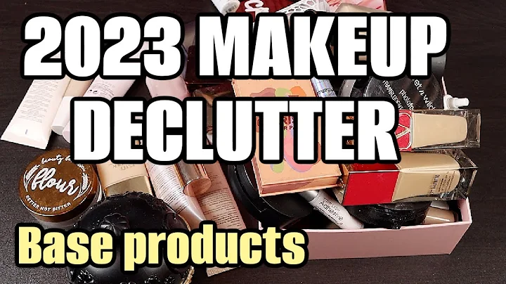 The start of my 2023 makeup declutter! Base products