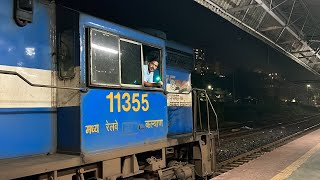 LAST RUN OF MADGAON - MUMBAI LTT GOA AC DOUBLE DECKER EXPRESS : KALYAN WDM-3D ALCO TWINS LOCOMOTIVES