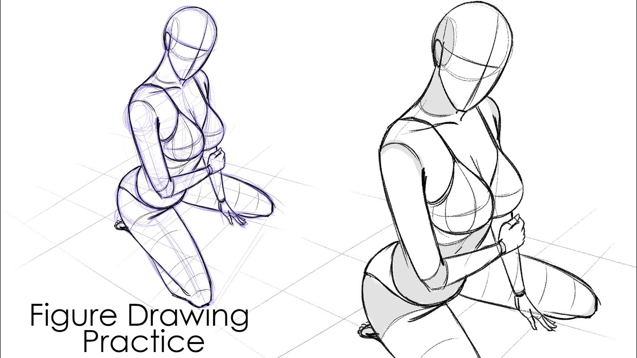 How to draw Female Anatomy Pose