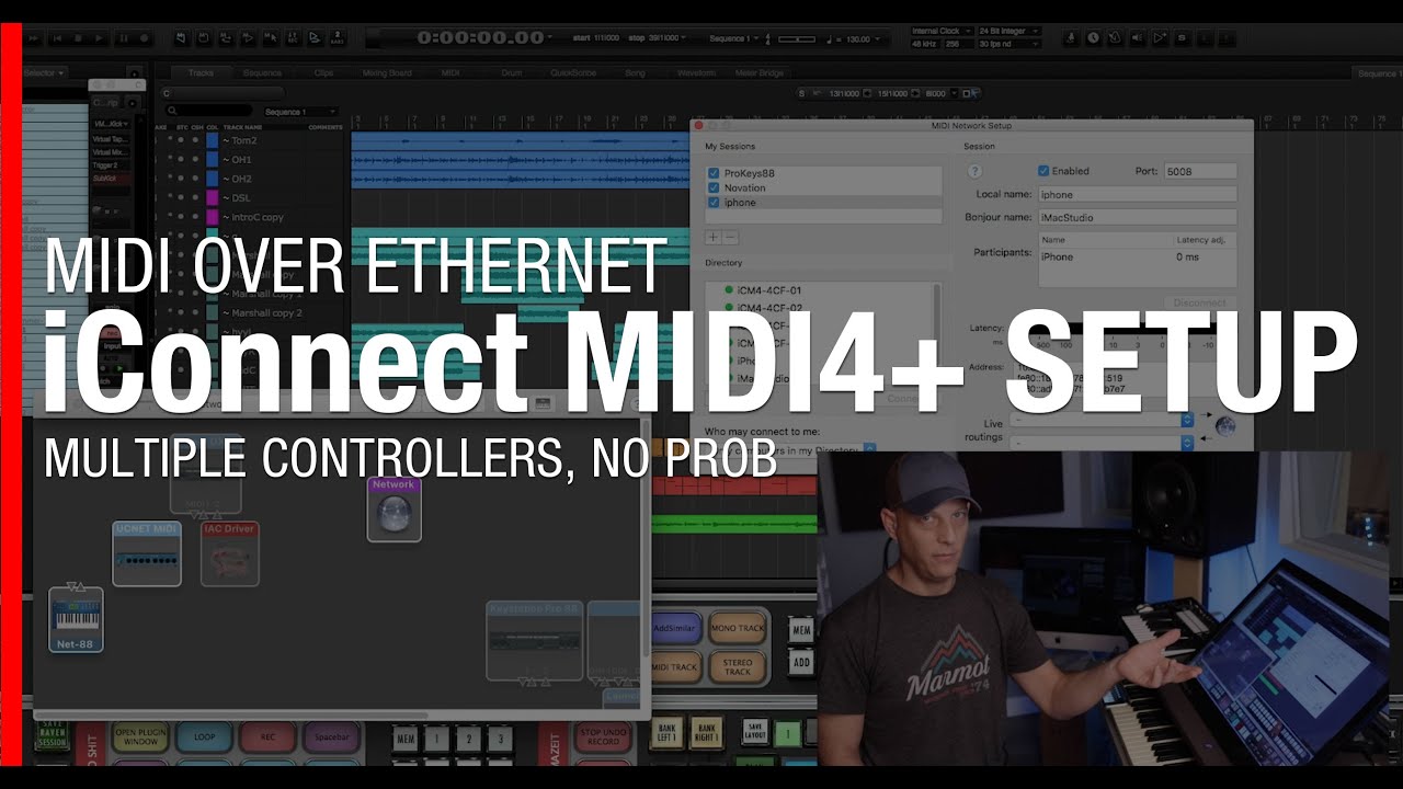 Setup iConnect MIDI4+ by iConnectivity MIDI Over Multiple