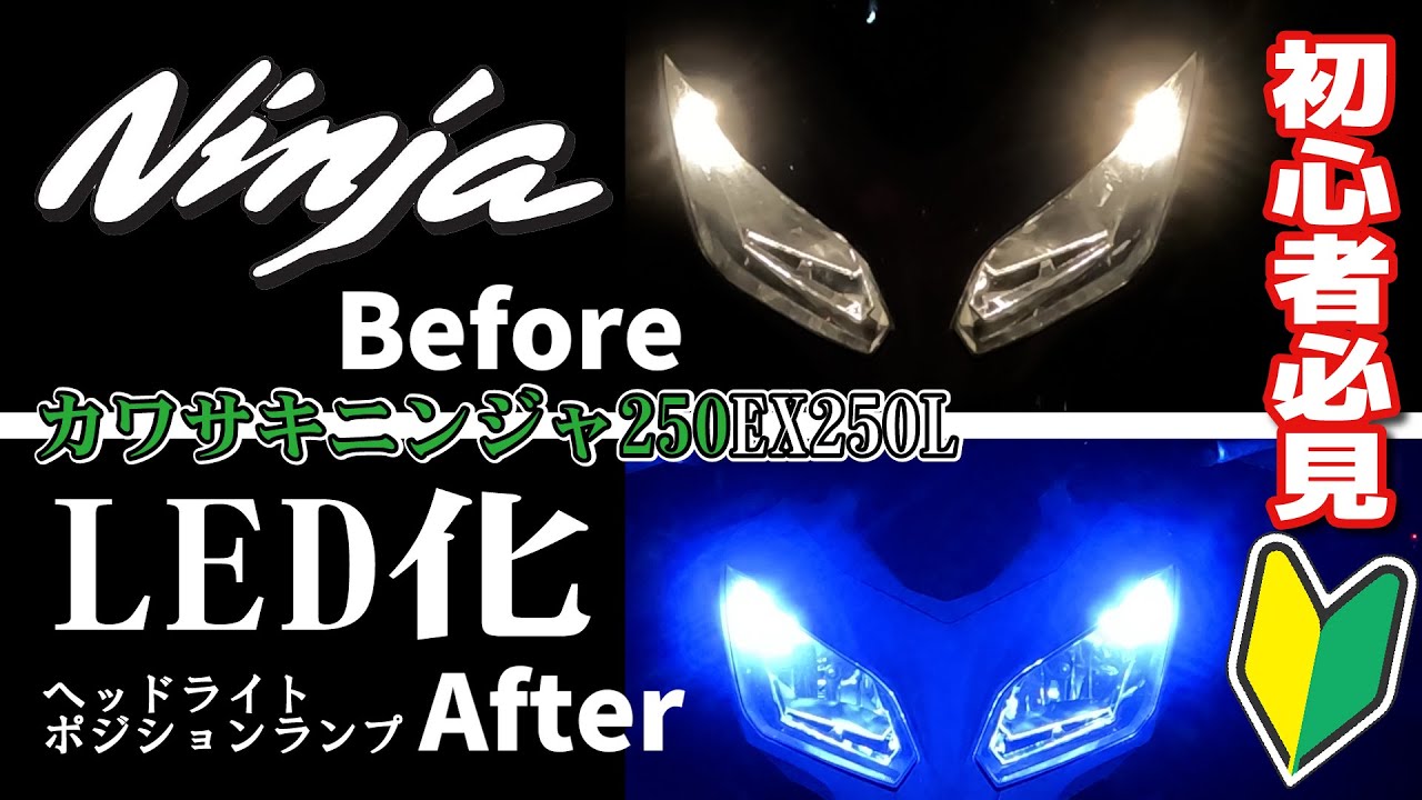LEDヘッドライトバルブキット 2個セットninja両灯化キット