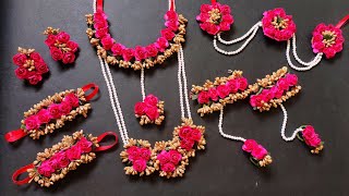 Fresh flower Jewellery for Haldi | Real flower jewelry for mehndi ,Haladi and other Fucntions