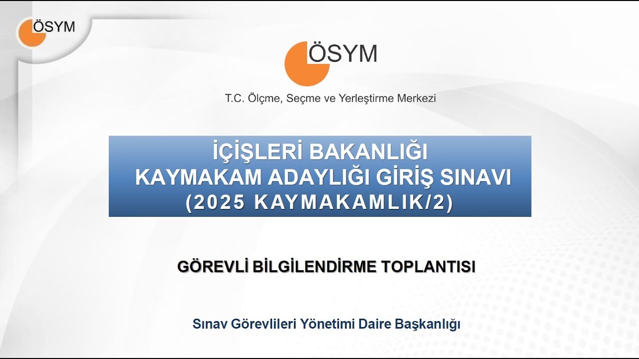 2025 Kaymakamlık 2 Görevli Bilgilendirme Sunumu