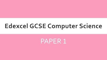 Edexcel GCSE Computer Science - 1CP2 Paper 1 Introduction