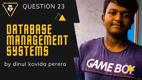 DBMS Question Session Task No 23 | 1st Year | Semester 01 | Java Institute | Dinul Kovida Perera