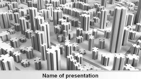 Free Jigsaw City PowerPoint Template by PoweredTemplate.com