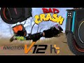 INMOTION V12 HT CRASH: Full Speed Electric Unicycle Wipeout (Wear Your Gear) Leatt Dual Axis Test