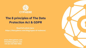 Data Protection Act | 8 Principles under GDPR
