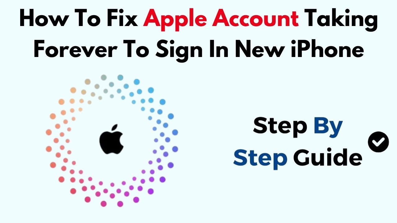 How To Fix Apple Account Taking Forever To Sign In New iPhone - YouTube